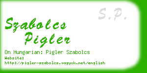 szabolcs pigler business card